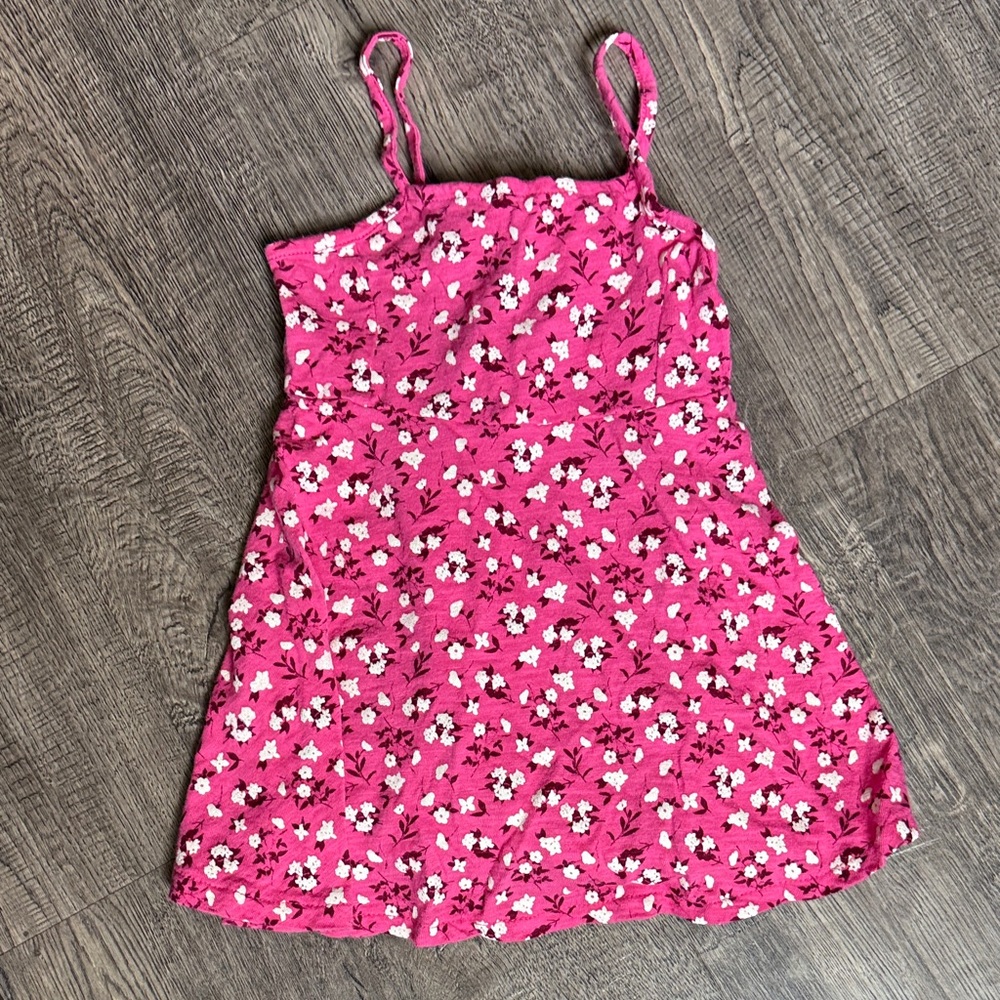 Old Navy Hot Pink Floral Tank Dress